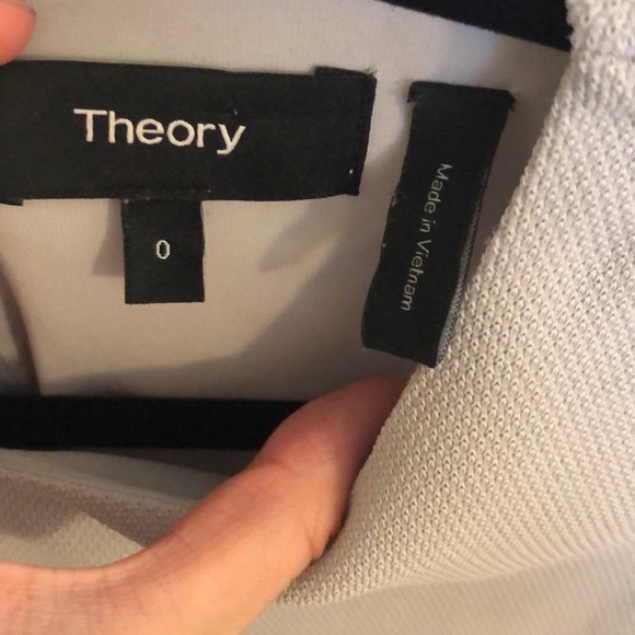 Gray fit and flare Theory dress - Picture 2 of 5